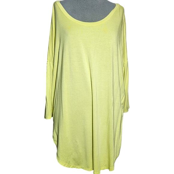 Yellow Tunic Length Top Size Medium Made in the USA - Picture 1 of 4